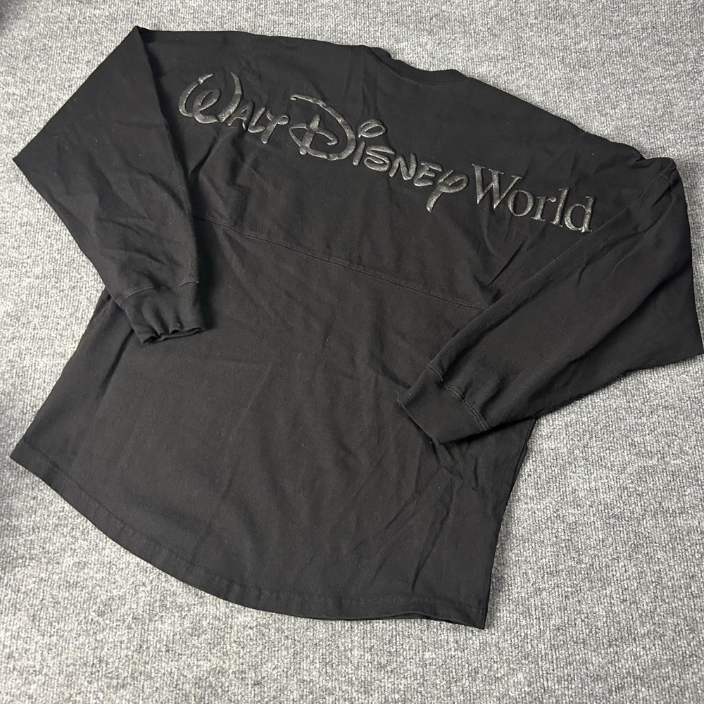 Disney Walt Disney World Spirit Jersey Shirt M Black EST 1971 Long Sleeve
